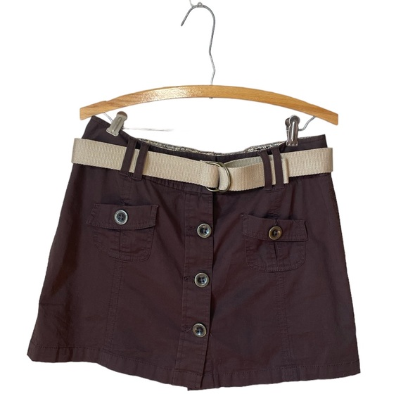 ✨Brown Sonoma mid rise mini skort with belt and buttons✨ - Picture 3 of 6